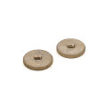 TW-MNA (2 pcs.) thumbwheels, BRASS, metric 4mm, nickel plated, aged