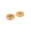 TW-MGA (2 pcs.) thumbwheels, BRASS, metric 4mm, gold...