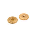 TW-MGA (2 pcs.) thumbwheels, BRASS, metric 4mm, gold plated, aged