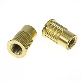 TPI-B-MGG          Faber 8mm metric Tailpiece Inserts (pair) Steel, gold plated, gloss