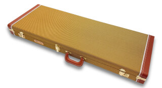 Lifton 57 Strat/Tele Reissue Case, real Tweed with yellow lining
