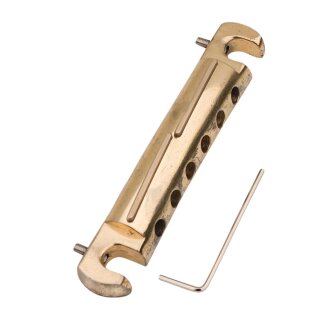 TBWC-59GA-BR        	Faber Vintage Spec ALU Compensated Wraparound Tailpiece, Gold, aged, Intonationsleiste: Messing