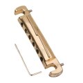 TBWC-59GA-BL    	Faber Vintage Spec ALU Compensated Wraparound Tailpiece, Gold, aged, Intonation Bar: Brass, LEFT HANDED