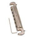 TBWC-59NA-TL    	Faber Vintage Spec ALU Compensated Wraparound Tailpiece, Nickel, aged, Intonation Bar: Titanium, LEFT HANDED