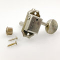 FKT33SBR-NA        	Faber Kluson style tuners, 50 round knob, 3+3, separate bushing, nickel aged