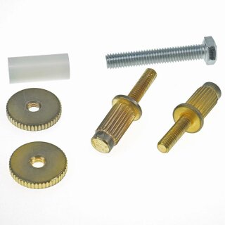 iNsert-IGA          59 ABR-1 converter studs, 7mm/6-32inch, BRASS, gold plated, aged