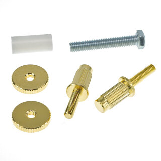 iNsert-IGG          59 ABR-1 converter studs, 7mm/6-32inch, BRASS, gold plated, gloss