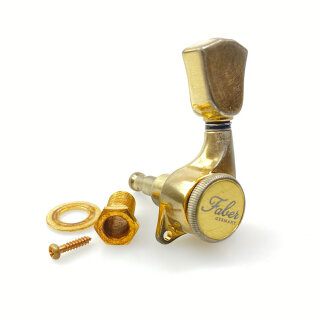 FT33L-GA        	Faber locking tuners, 3+3, bolt bushing, gold aged