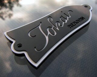 Tokai Truss Rod Cover, Reborn lettering