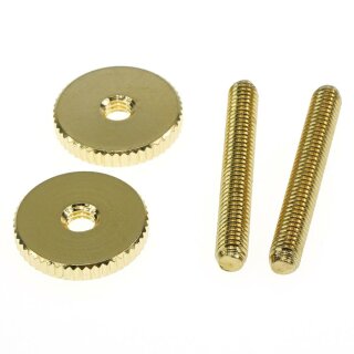 ST-IGG-B          Faber 6-32 Inch 59 ABR Brass! Studs and Brass! Thumbwheels Kit, (pair), gold plated, glossy
