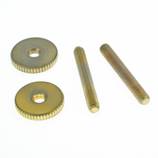 ST-IGA-B          Faber 6-32 Inch 59 ABR Brass! Studs and Brass! Thumbwheel Kit, (pair)  gold plated, aged
