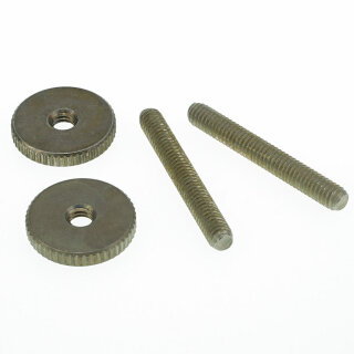 ST-INA-B          Faber 6-32 Inch 59 ABR Brass! Studs and Brass! Thumbwheel Kit, (pair)  nickel plated, aged
