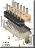 PUPCG-BNG        	Faber Pickup Concerto grosso -Bridge- Classic 59 PAF -hand wound- Germany, Cover nickel plated