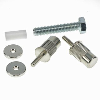 E-sert-NG        	Faber E-sert = Epiphone, etc. to 59 ABR converter studs,  12mm/4mm, BELL BRASS, Nickel, gloss