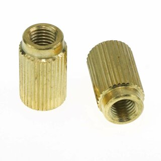 TPI-A-MGG          Faber, 8mm metric Tailpiece Inserts (pair) Steel, gold plated, glossy