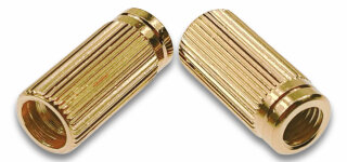 TPI-C-MGG          Faber 8mm, metric,Tailpiece Inserts (pair) Steel, gold plated, glossy