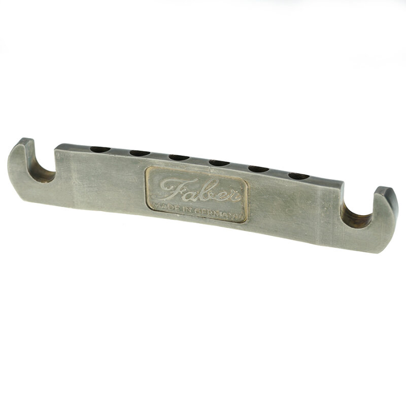 TP-59NA Faber TP-'59 Vintage Spec ALU Stop Tailpiece, Nickel, aged