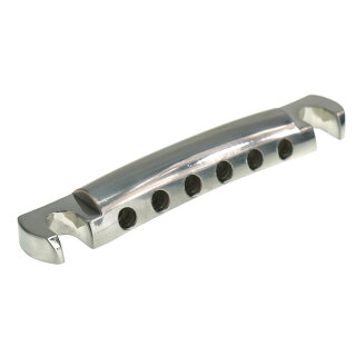 TP-59NS        Faber TP-59 Vintage Spec ALU Stop Tailpiece, Nickel, satin-matt