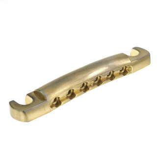 TP-59GA        Faber TP-59 Vintage Spec ALU Stop Tailpiece, Gold, aged