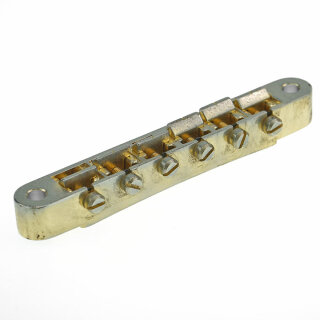 ABRH-GA        ABRH Bridge, For Gibson® ABR-1, Aged Gold, Brass saddles gold plated