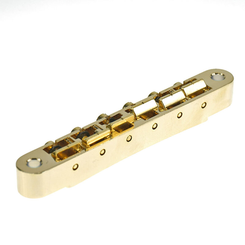 ABRH-GG ABRH Bridge, For Gibson® ABR-1, Gloss Gold, Brass saddles 