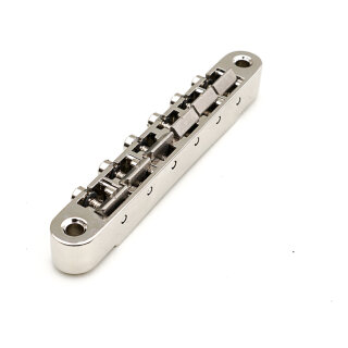 ABRM-TG        ABRM Bridge, Fits 4mm studs, Gloss Nickel, TITANIUM saddles