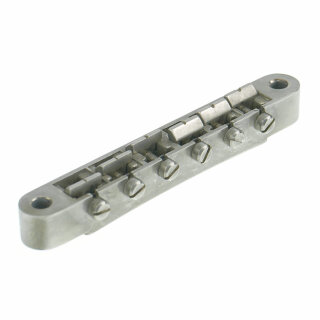 ABRM-NA        ABRM Bridge, Fits 4mm studs, Aged Nickel, Brass saddles nickel plated