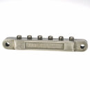 ABRN-NA        ABRN Bridge, Fits Nashv studs, Aged Nickel, Brass saddles nickel plated