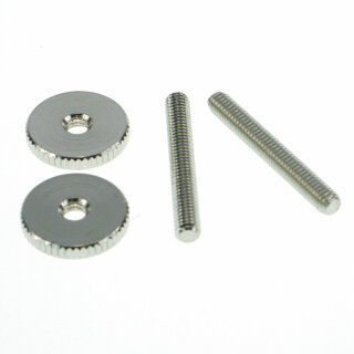 ST-MNG-S          Faber 4mm, metric 59 ABR Steel Studs and Brass Thumbwheel Kit, (pair) nickel plated, glossy