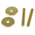 ST-IGG-S          Faber 6-32 Inch 59 ABR Steel Studs and Brass Thumbwheels Kit, (pair), gold plated, glossy