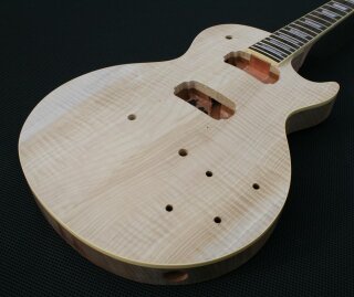 LP 59 Kit 	Faber LP 59 project, solid mahogany back, 2-pcs. solid flamed maple top, 1-pcs Mahogany neck,
