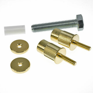 E-sert-GG        	Faber E-sert = Epiphone, etc. to 59 ABR converter studs,  12mm/4mm, BELL BRASS, Gold, gloss