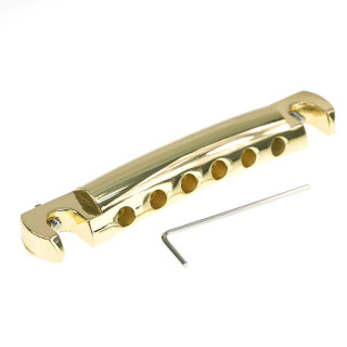 TPW-59GG        	Faber Vintage Spec ALU Wraparound Tailpiece, Gold, glossy
