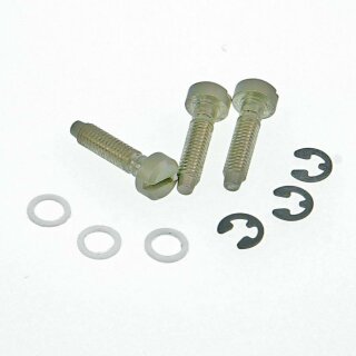 SS-NA (3pcs.) 	Faber® Saddles Replacement screw, Brass, nickel plated, aged