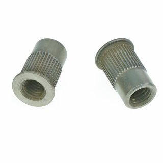 TPI-B-MNA          Faber 8mm metric Tailpiece Inserts (pair) Steel, nickel plated, aged