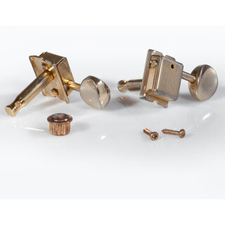 FKT6L-GA        	Faber Kluson style tuners, 6 in line, separate bushing, gold aged